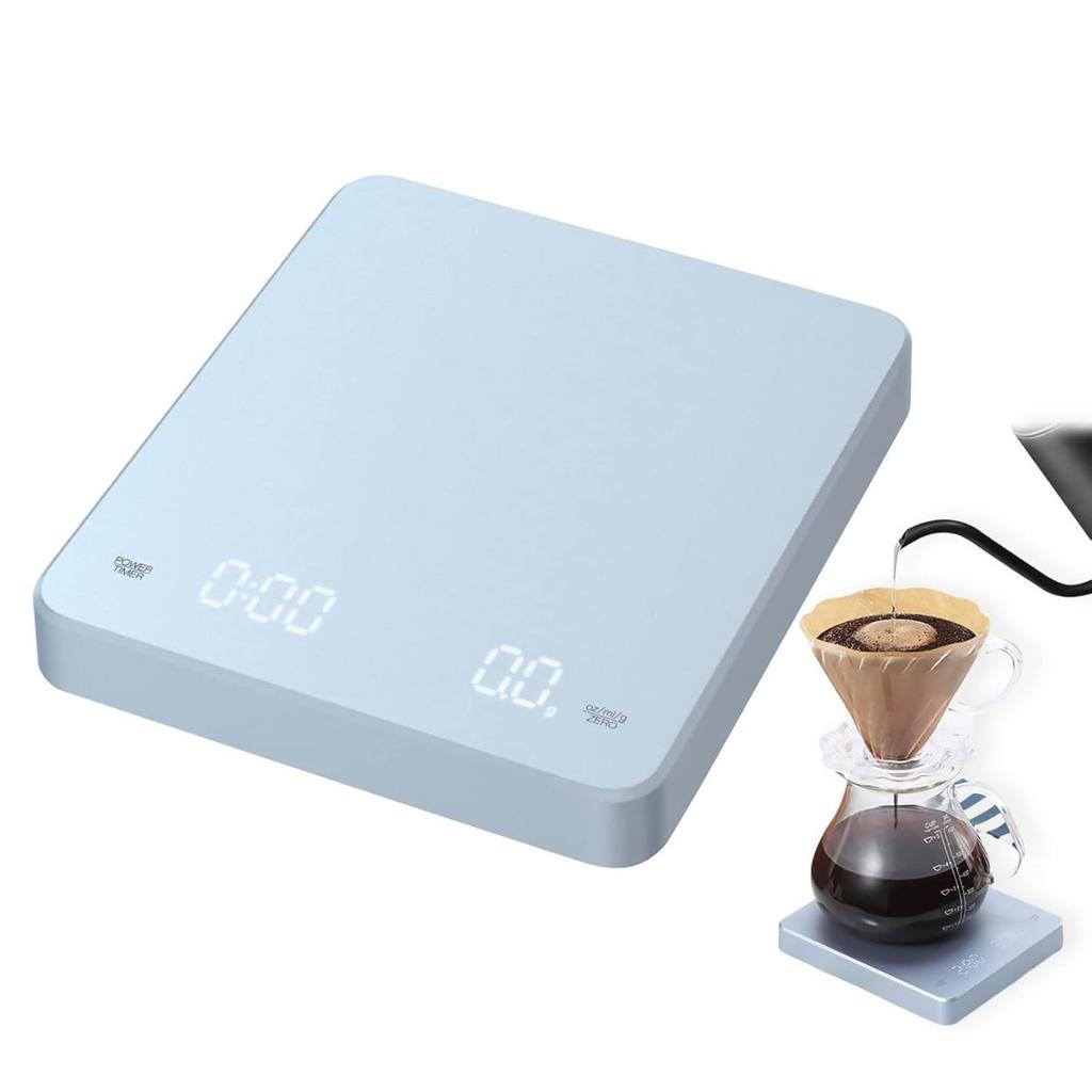 Balança de Café Digital USB Recarregável com Temporizador Tela LED Espresso 0,1g Balança de Cozinha de Alta Precisão