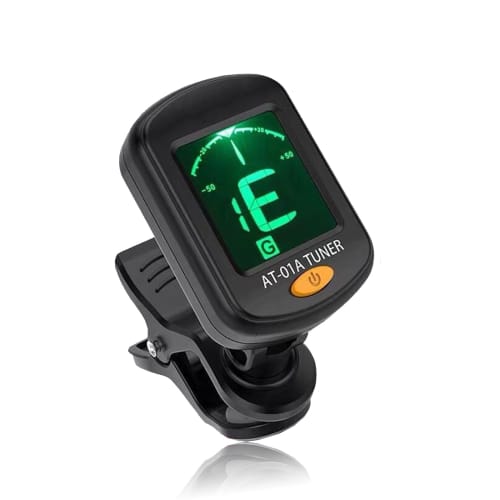 

ALLVD Guitar Tuner, Clip-on Tuner with Tuning Meter, High Precision for Guitar, Ukulele, Violin, and Bass with Auto Power Off (Black)