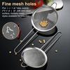 Flour Sieve Sifter Stainless Steel Fine Mesh Strainers with Handle for Kitchen Screen Food Strainer Sifters Tea Soybean Milk Juice Ultra-fine Filter
