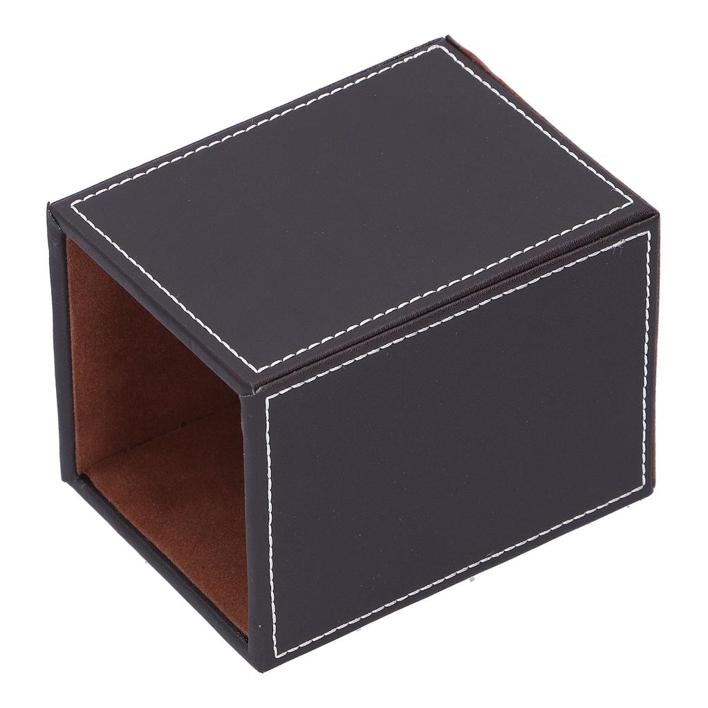 Leather Pens Holder Desktop Stationery Organizer Box Storage Gifts Office Supplies