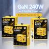 8 In 1 240W GaN USB C Desktop Charger Fast Charge Power Adapter with Type C Cable for    Laptop Home Office