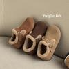 2025 Winter Kids' Birkenstock Soft Sole Moccasins: Trendy, Warm Cotton Shoes for Boys and Girls