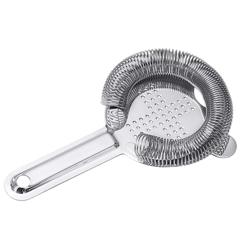 

Cross-shape Bar Cocktail Strainer Stainless Steel Strainer Ice Cube Strainer for Kitchen Home-made Drink Bartender Tools 1 срібний