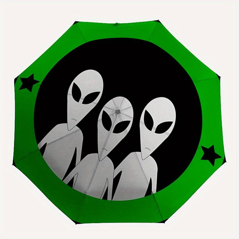 

1pc Space Aliens Automatic Umbrella 8-Bone Design Compact Gear for Outdoor Travel, Perfect Holiday Gift y250827077