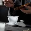 Tuopai 10-Piece Glossy Ice Snow White Ceramic Tea Set