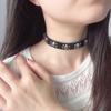 Adjustable Skull Pendant Necklace Punk Inspired Jewelry PU Leather Gothic Chain For Alternative Fashion Enthusiasts