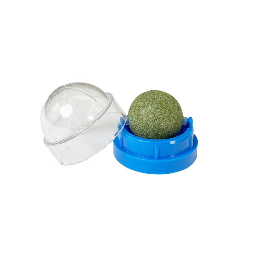 Catnip Teething Ball: Bite-Resistant, Self-Play Toy for Kittens - Cleans Teeth, Relieves Boredom, and Lickable.