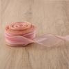 10 yards Rotolo di nastro di organza di colore pieno con bordo ondulato a coda di pesce per bouquet di fiori, regali, confezioni, decorazioni per feste di nozze
