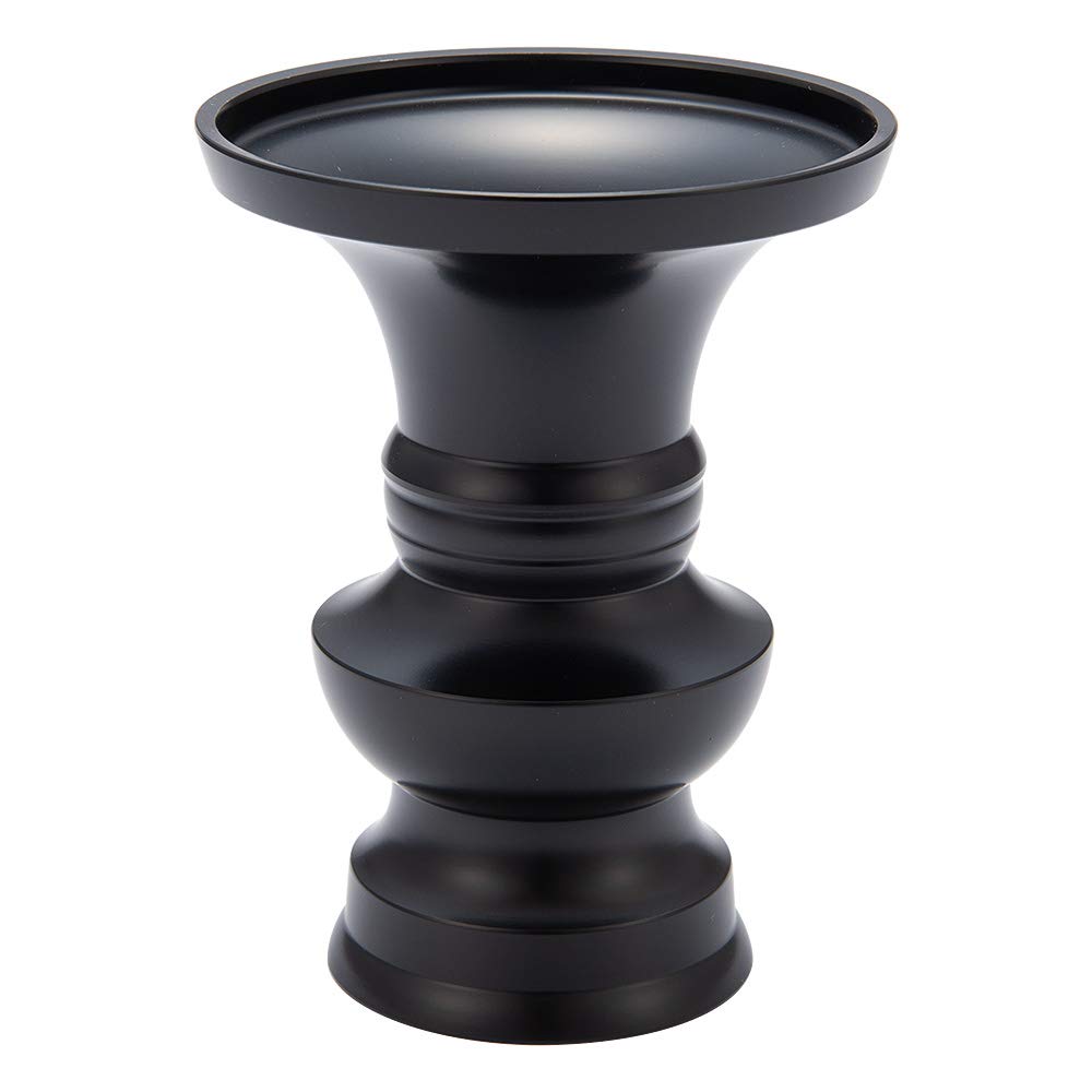 

Buddhist Altar Shop Takita Shoten Buddhist Altar Flower Vase, Black, 4.5 Sun (13.9cm Tall x 10.2cm Diameter), Brass, Takaoka Copperware, Certificate