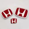 AAAHS1 Car Steering Wheel Emblem H-Sticker For Civic Accord City CRV Jade Fit Odyssey Hybrid Red Black Blue Interior Modification
