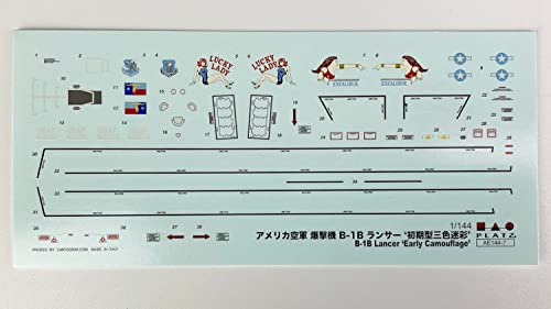 Platz/Dragon 1/144 Maßstab US Air Force B-1B Lancer Bomber, frühes Modell, dreifarbige Tarnung, 337. Bombengeschwader, 96. Bombengeschwader, Kunststoffmodellbausatz, A