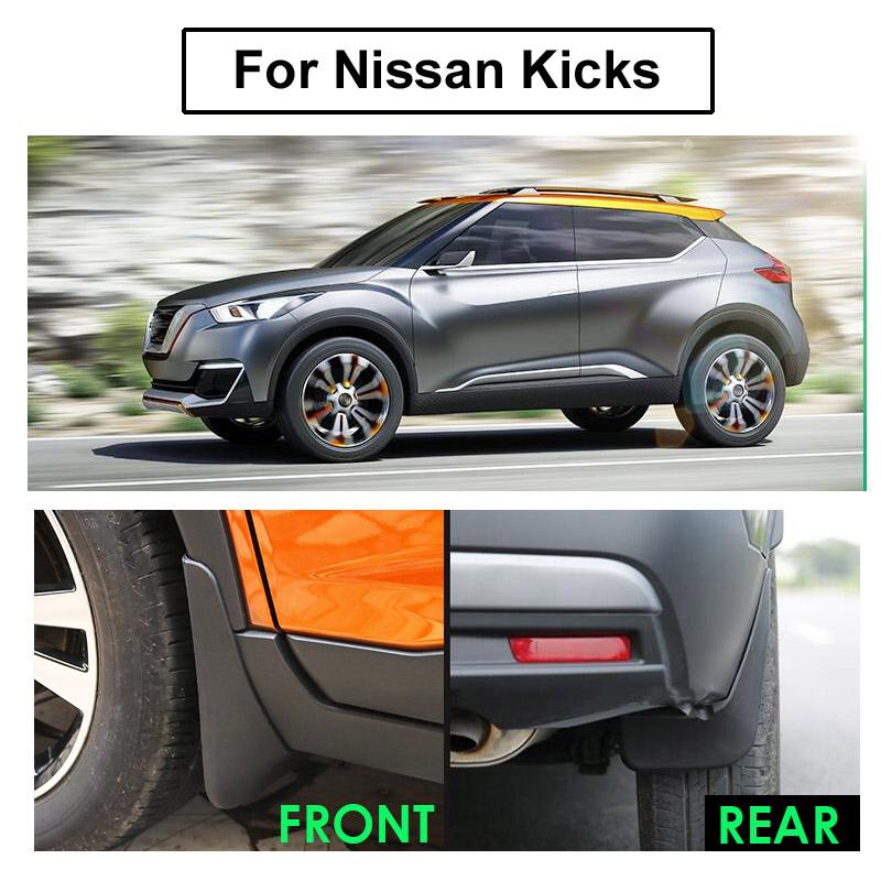 4Pc Set Molded Car Mud Flaps For Nissan Kicks P15 2016 2017 2018   Mudflaps Splash Guards Mud Flap Mudguards