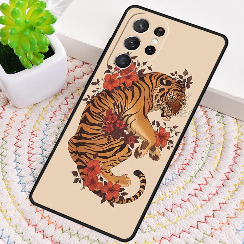 Japanischer Stil Tiger Katze Shiba Inu Silikon Handyhülle für Samsung Galaxy note 10 pro S26 S25 S24 S23 S22 S21 Plus Ultra Hülle