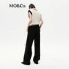 MO&Co. Acetate Blend High-Waist Wide-Leg Trousers