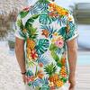 2026 New Fashion Pineapple Print Shirt Men's Summer Shirts Short-Sleeve Shirts for Vacation and Travel