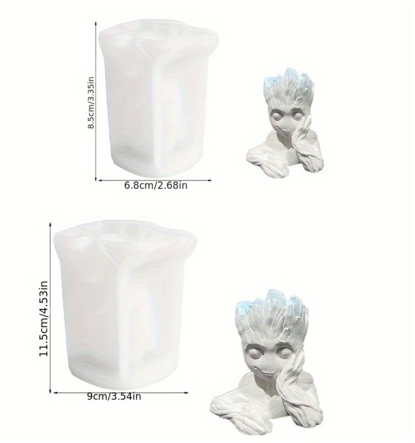 3D Big Tree Candle Silicone Mold DIY Handmade Groot Scented Candles Plaster Model Tool for Creative Home Crafting