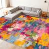 Multicolour Abstract Carpet Living Room Sofa Area Easy Clean Rugs Non-slip Bedroom Decoration Cloakroom Floor Mat Izable