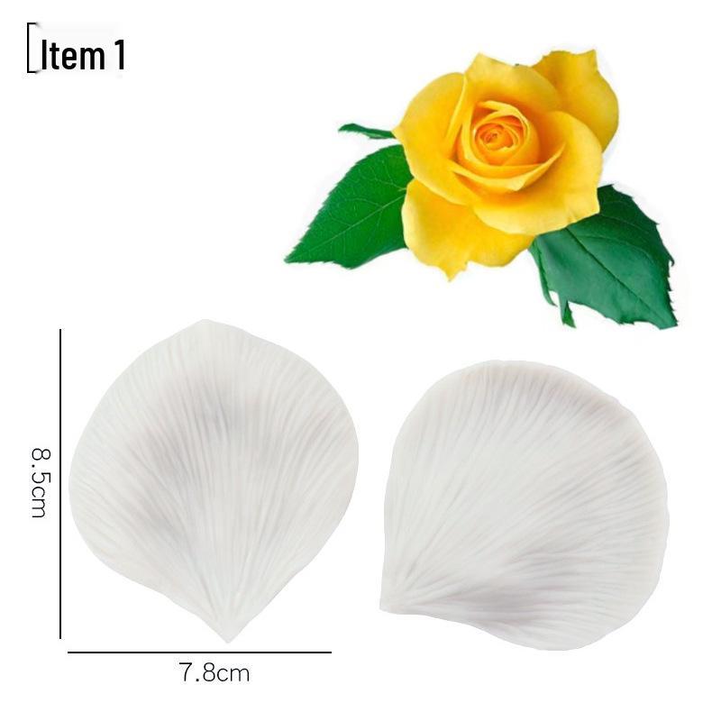 Blütenblatt Silikon Fondant Form Set - Lebensmittelqualität für Baum- und Blumenprägung.