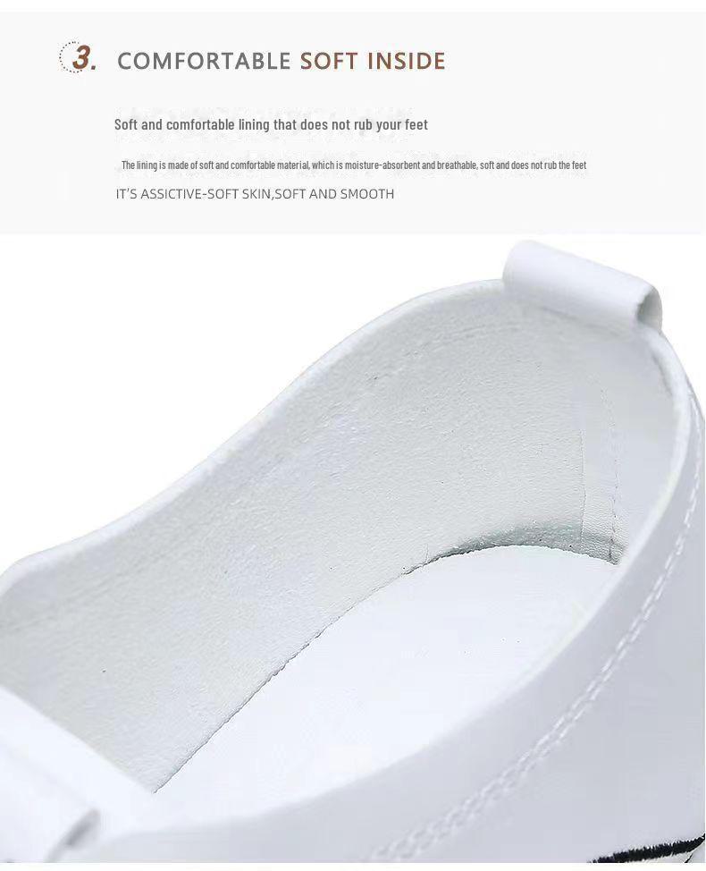 Pánské prodyšné bílé kožené polobotky 2024 – stylové, univerzální, s měkkou podrážkou a pohodlné.