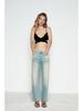 2024 Autumn Women's Distressed Mid-Waist Straight-Leg Jeans - French-Inspired European & American Fashion Trend