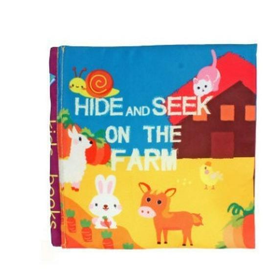 Multifunctional Tear-Proof Cloth Book: Educational Baby Rattle & Enlightenment Toy