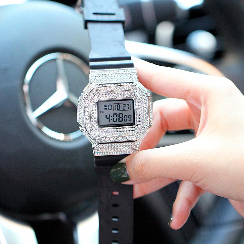 Мужчины Женщины Цифровые Часы С Подсветкой Недели Отображение Даты Циферблат Цифры — фото 6