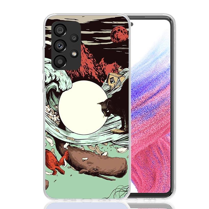 Japanese Pub Wave Anime Arrived Phone Case For Samsung Galaxy A13 A14 A15 A16 A17 A53 A54 A55 A56 A33 A34 A35 A36 A23 A24 A25 A2