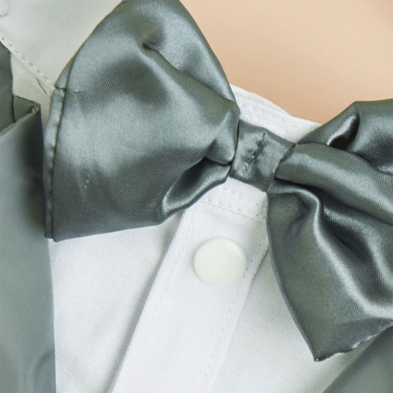 Wedding Cats Dogs Tuxedo Shirt with Bowknot Collar Clothes Outdoor Walking Dogs Cats Multiple Color Jumpsuit Comfortable