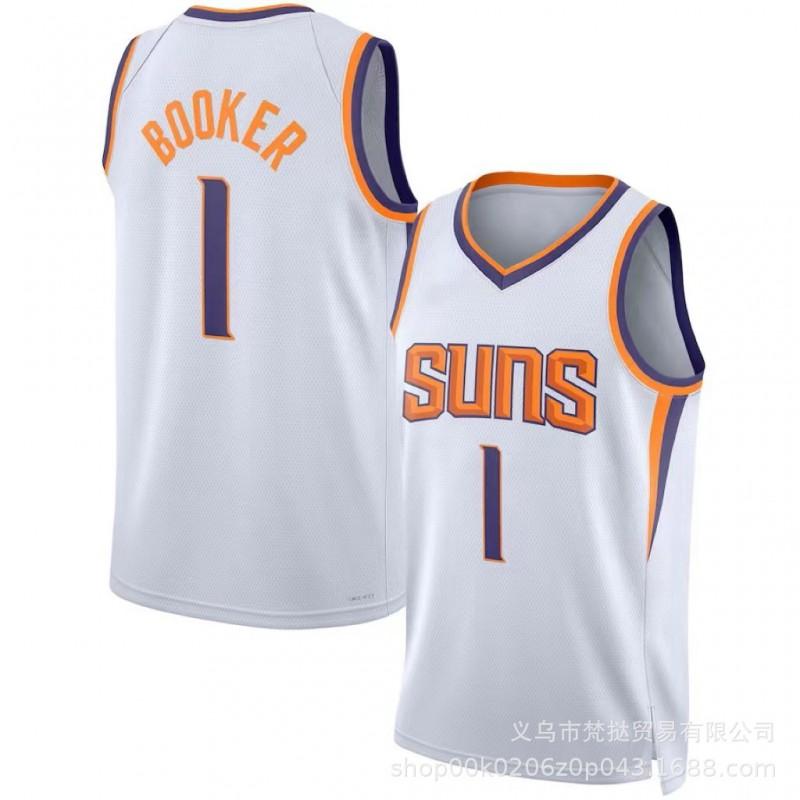 Phoenix Suns NBA Basketball Jersey Durant 35 Booker 1 Paul 3 Season Cotton V-Neck Sleeveless Sportswear