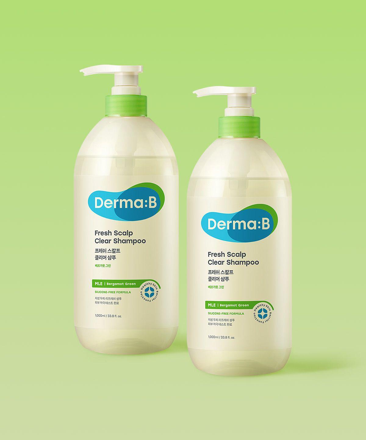 Fresh Scalp Clear Shampoo Bergamot Green 1000ml x 2