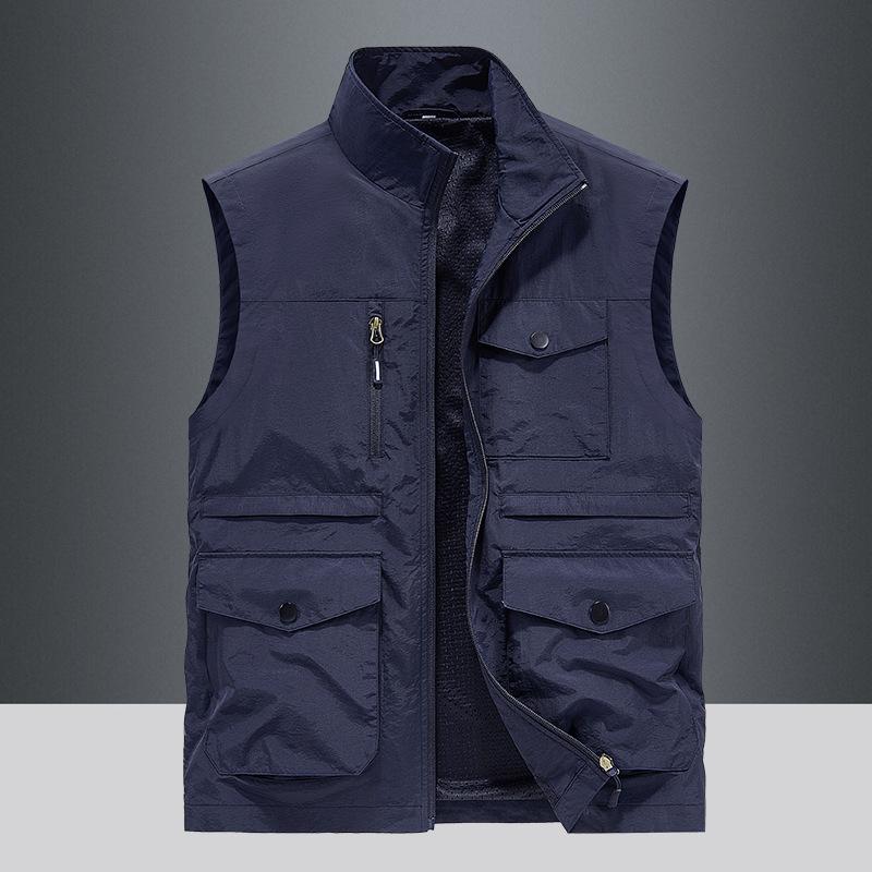 Spring and Autumn New Vest Men's Soil Outdoor Leisure Middle-aged and Young People Vest Vest Vest Vest Sports Jacket