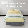 Modern Minimalist Bed Frame, 90x200 cm, Grey, Dutch Velvet Fabric, Low-Profile Base, Bedroom Furniture. Excludes Gas Lift, Headboard, and Mattress.