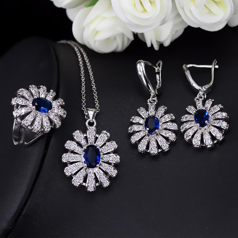 

Этнические украшения Ретро-цепочка, Ювелирное колье, Серьги, Кольцо Набор из трех предметов 7