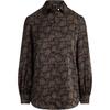 Lauren Paisley Pattern Soft Satin Lantern Sleeve Shirt Women Tops WMLRSHTS6820501-001