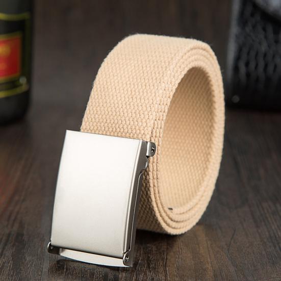 Waist Belt Exquisite Gift Comfortable Canvas Wide Metal Buckle Pants Belt Costume Accessory