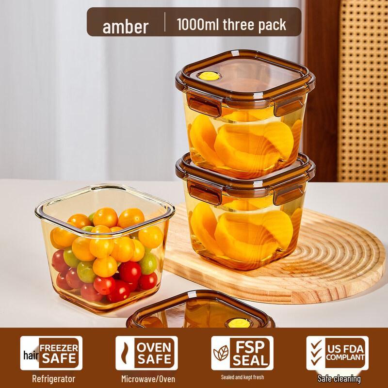 ZISIZ Fresh-keeping Glass Food Container