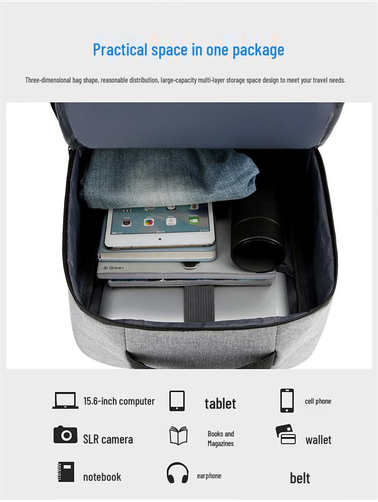 Men's Multifunctional Business Backpack with USB Charging and Large Capacity