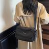 Large Capacity Lightweight Student Shoulder Bag Women Solid Color Crossbody Bag