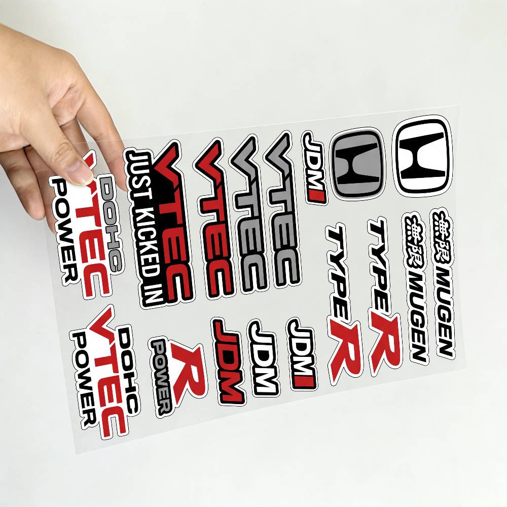 FOR HONDA MUGEN TYPE R VTEC Reflective Motorcycle Stickers Waterproof Vinyl Decals for Motorbike Helmet Fuel Tank Bike