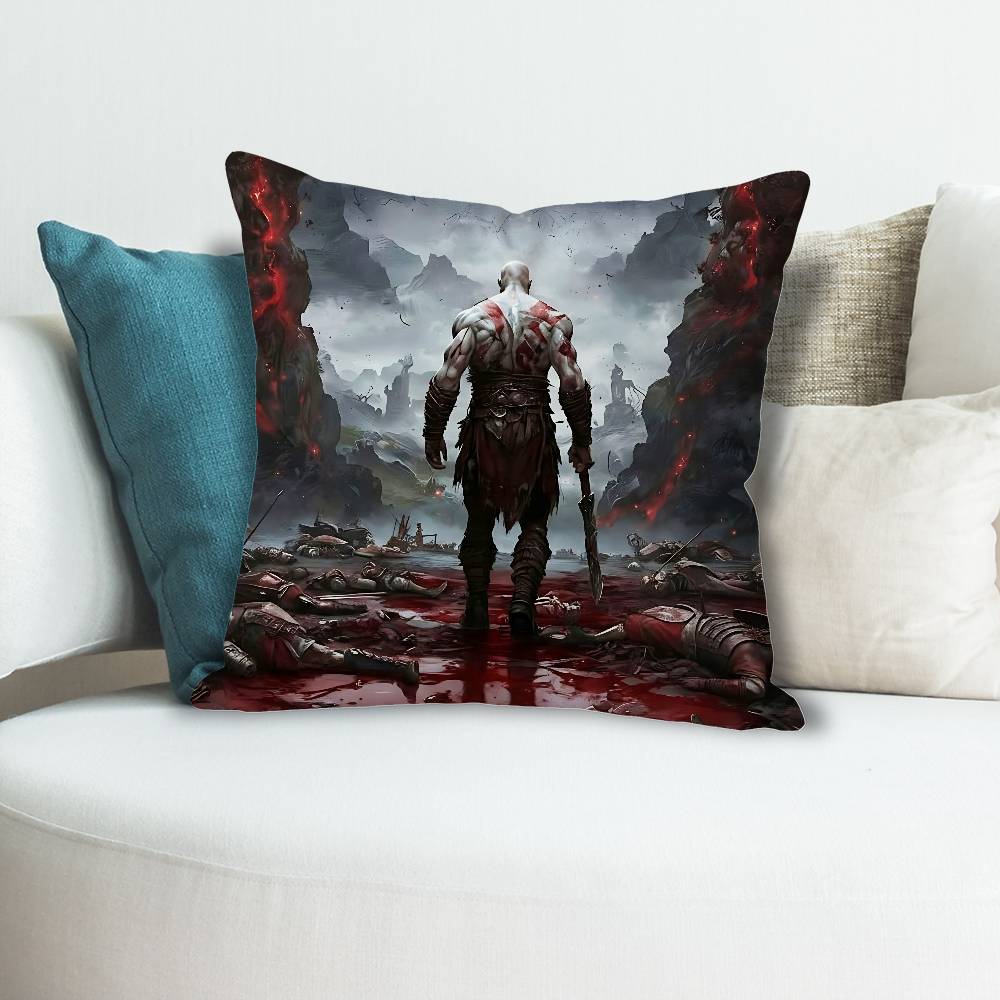 Game GGod of WWar Anime Celebrity Merchandise AllMatch Printed Pillow Case Sofa Car Office Room Decoration Protector
