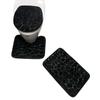Flannel Non-Slip Absorbent Bathroom Mat Set with U-Shaped Toilet Cover and Quick-Dry Wash Basin Mat
