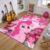 Custom My Little Pony Mat Personalized Name, Polyester Washable Indoor Entryway Rug, Gift for Christmas, Easter, Thanksgiving Day