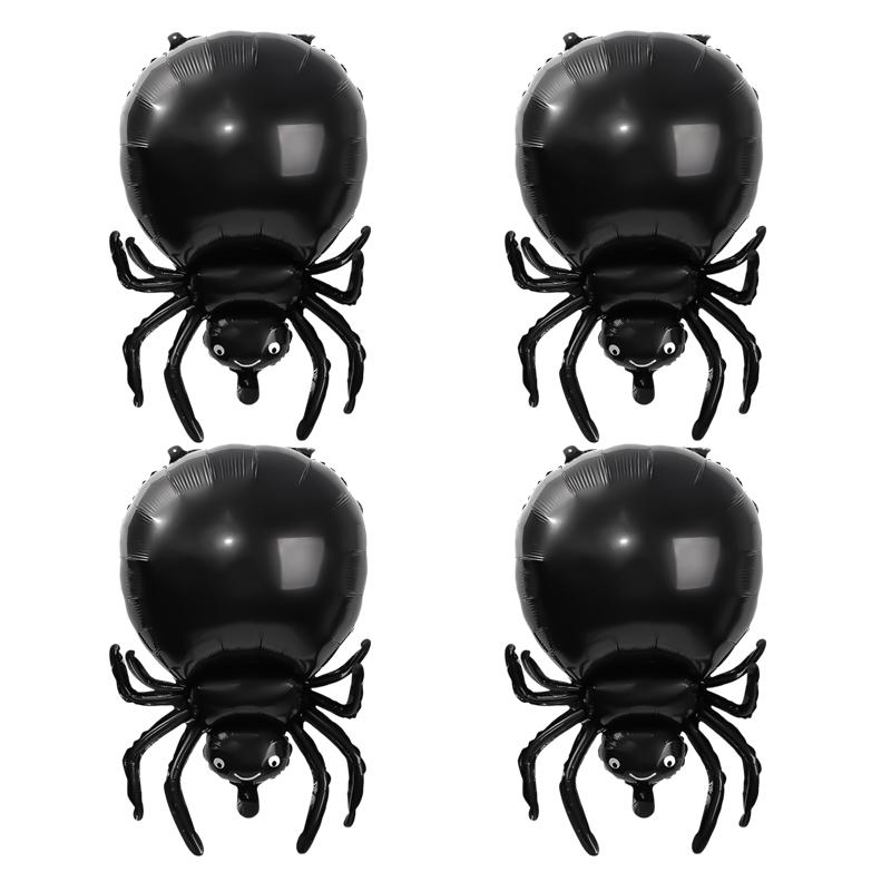 

20/1pc Halloween Black Spider Balloons Large Foil Balloon Kids Inflatable Toys Horror Spider Halloween Props Party Decoration 1PC