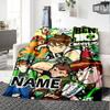 Customizable Ben10 Throw Blanket – Personalized Name, All-Season Cozy Snug Blanket, Machine Washable, Personalized Blanket
