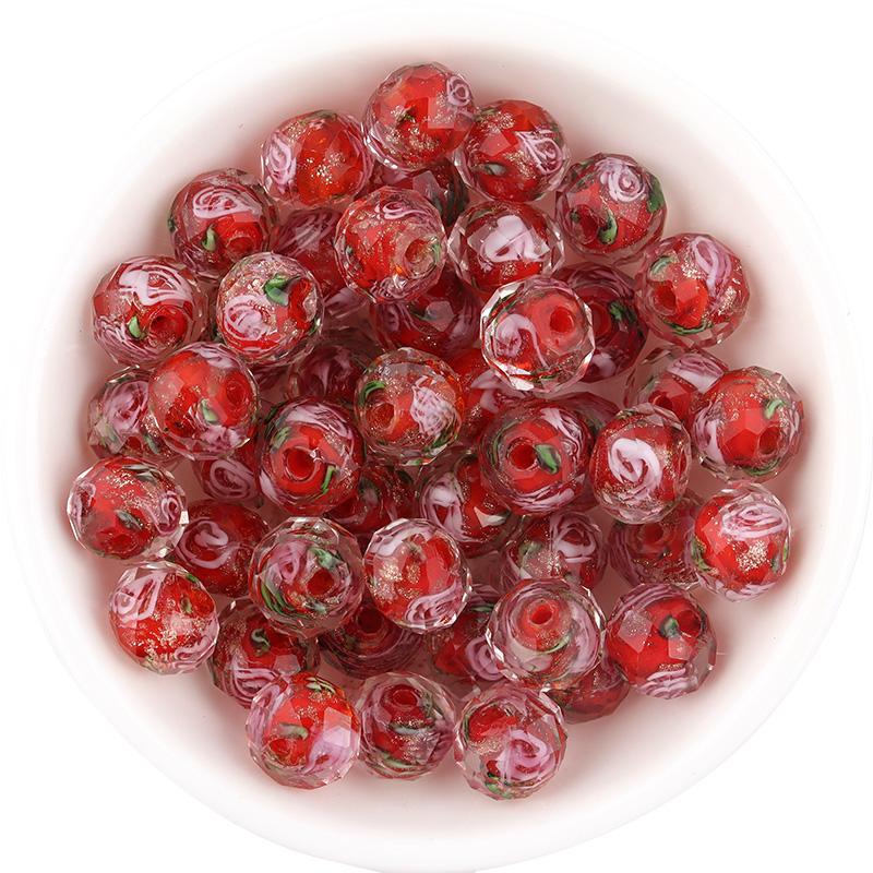 10 Stück 8 10 12mm Lampwork Abakusperlen Bunte geschliffene Kristallglasperlen Für DIY Bastelarmbänder Ohrringe Schmuckzubehör