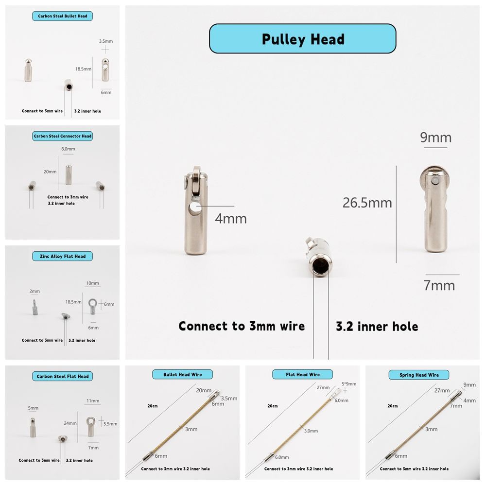 Electrician Tools Wire Puller Connector Head Connect To 3mm Wire Wire Cable Elastic Threader
