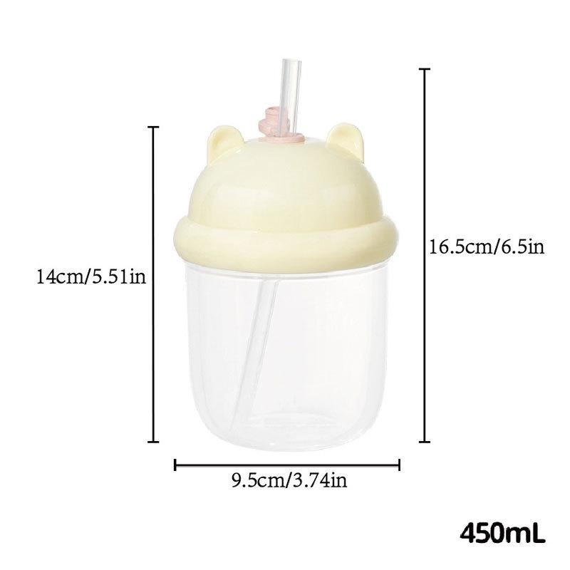 Kids' Cute Portable Mini Straw Cup - Chubby PP Design with Printed Logo