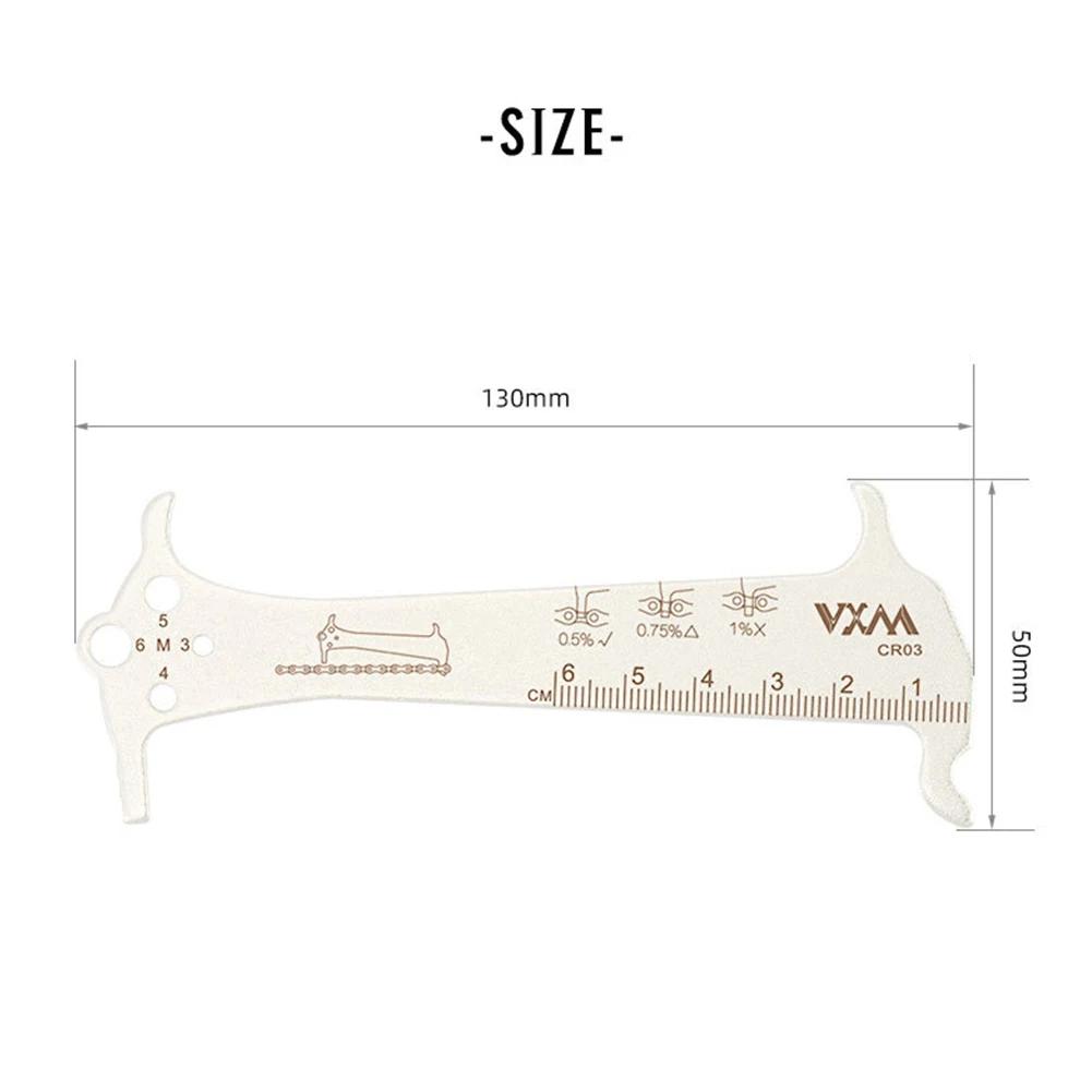 MTB Bike Chain Wear Indicator Ruler Bicycle Chains Gauge Measurement Checker Cycling Repair Tool Caliper Bike Cycling Parts