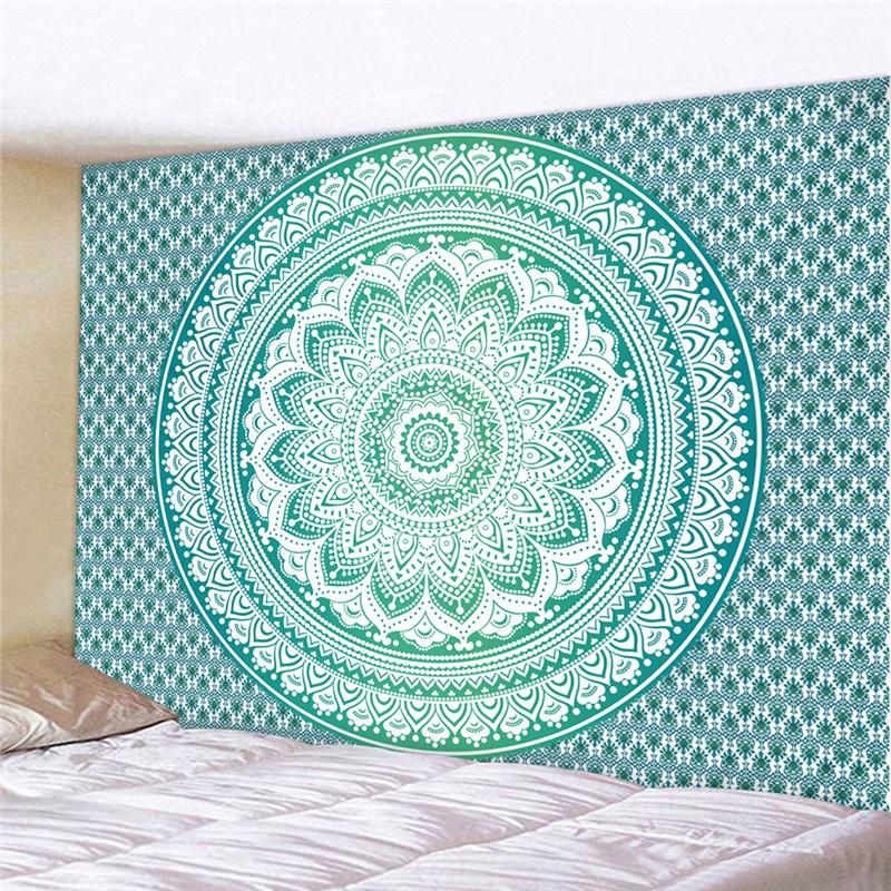 Mandala Poliester 180*230cm Kwadratowy Gobelin Wiszący na Ścianę Dywan Koc Mata do Jogi do Dekoracji Domu Sypialni