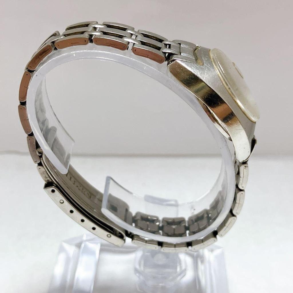 Used Working Item Ladies CITIZEN Manual Winding Wristwatch Date 4-610075-K
